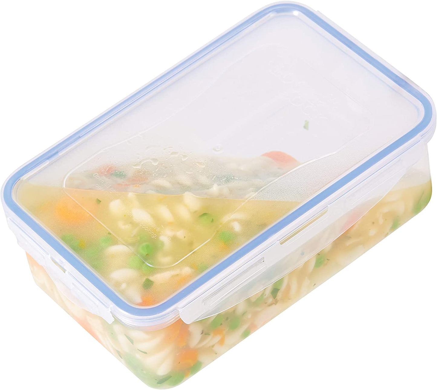 Easy Essentials Food Storage Lids/Airtight Containers, BPA Free, 14 Piece - Tall Rectangle, Clear