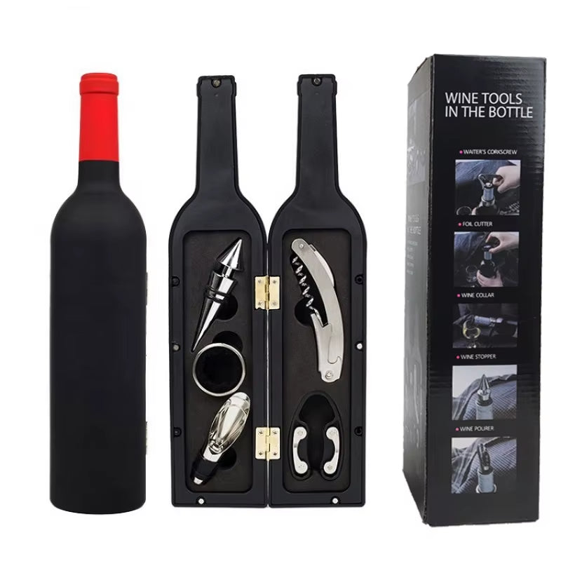 Multi-Function Wine Opener Bar Sets Gift Bottle-Shaped Holder Bottle Opener 