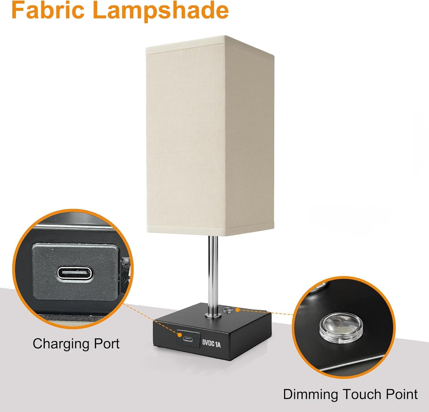 2 Pack Table Lamp, Rechargeable Cordless Lamp with 4400Mah Portable 3 Level Brightness and Stepless Dimming, Small Lamp for Outdoor Camping Indoor Bedroom