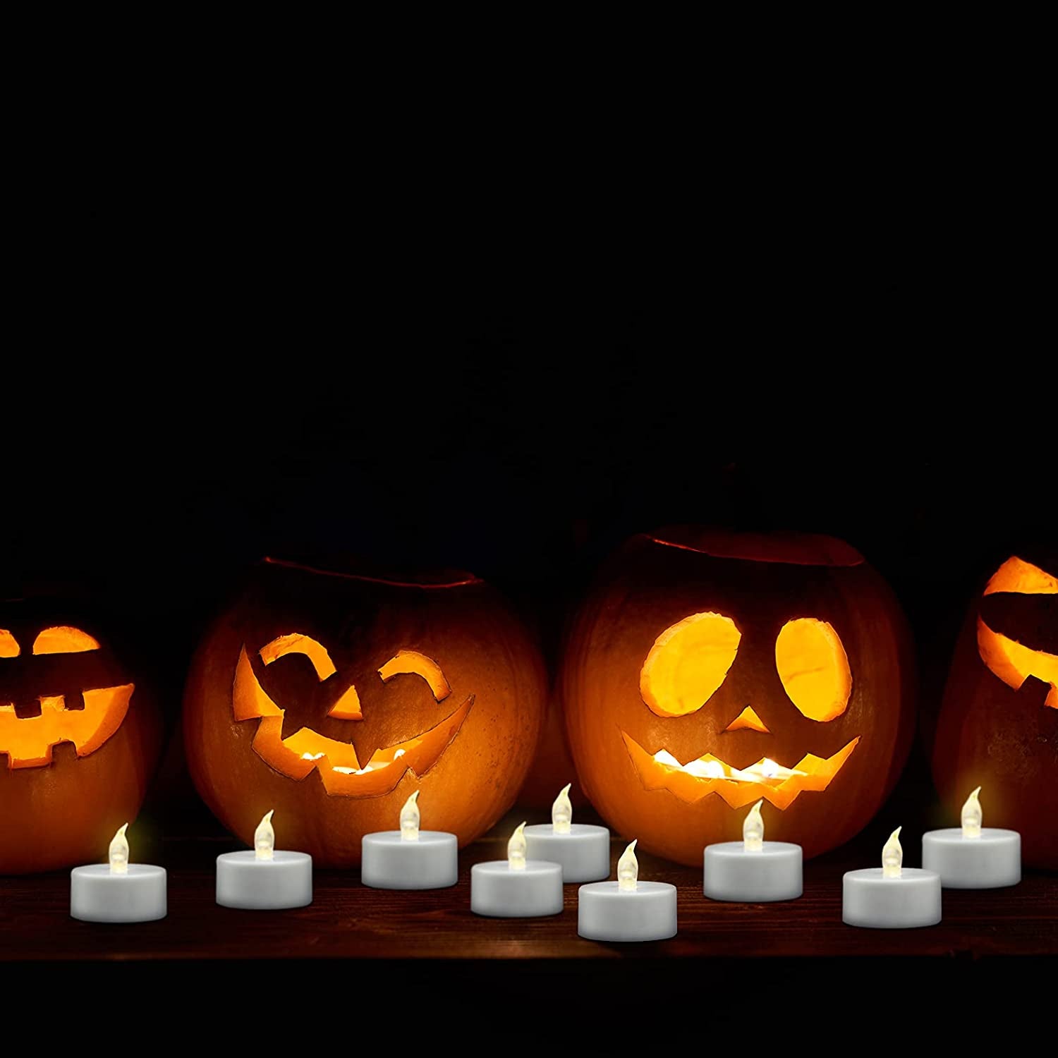 Flameless Tea Lights Candles - Realistic LED Flickering Operated Tea Lights Steady Battery Tealights Long Lasting Electric Fake Candles in White 24Pcs Decoration for Party and Gifts Ideas