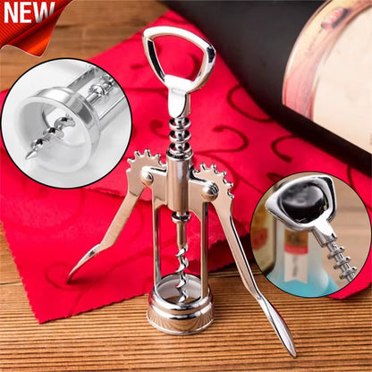 High Quality Red Wine Bottle Beer Opener Steel Wine Corkscrew Wine Opener