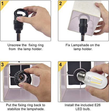 2 Pack Table Lamp, Rechargeable Cordless Lamp with 4400Mah Portable 3 Level Brightness and Stepless Dimming, Small Lamp for Outdoor Camping Indoor Bedroom