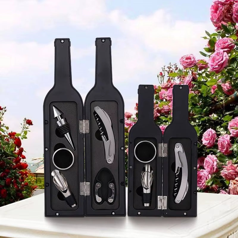 Multi-Function Wine Opener Bar Sets Gift Bottle-Shaped Holder Bottle Opener 