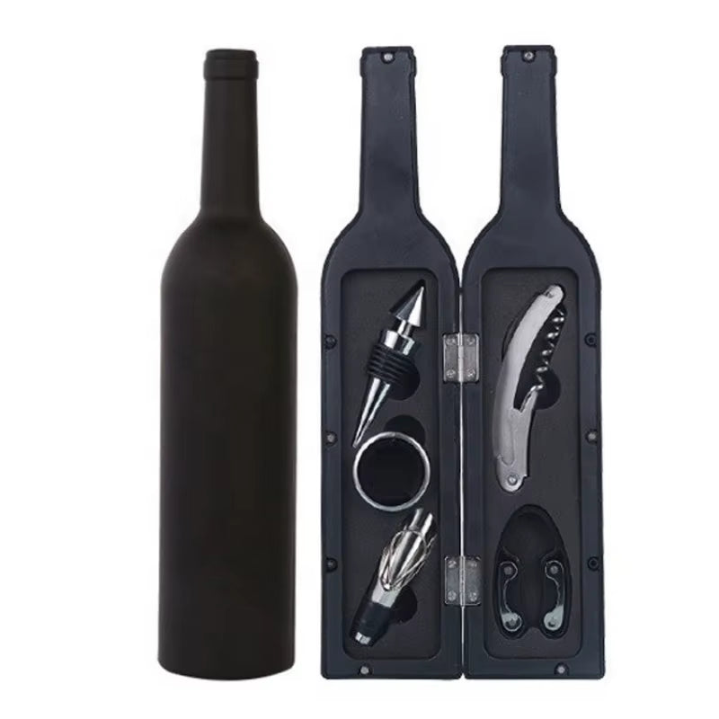 Multi-Function Wine Opener Bar Sets Gift Bottle-Shaped Holder Bottle Opener 