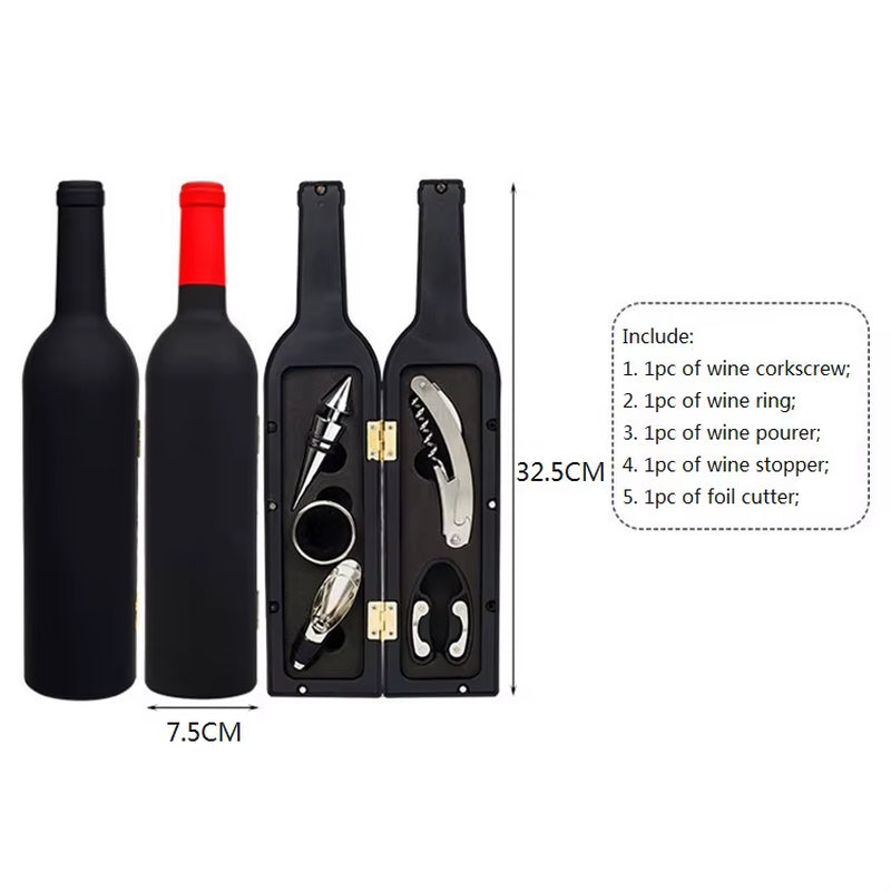 Multi-Function Wine Opener Bar Sets Gift Bottle-Shaped Holder Bottle Opener 