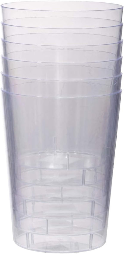 6 Pack of 96 Ounce Disposable Clear Plastic Ice Bucket for Parties - Good as One Large Champagne Chiller or Classic Wine Bottle Chiller