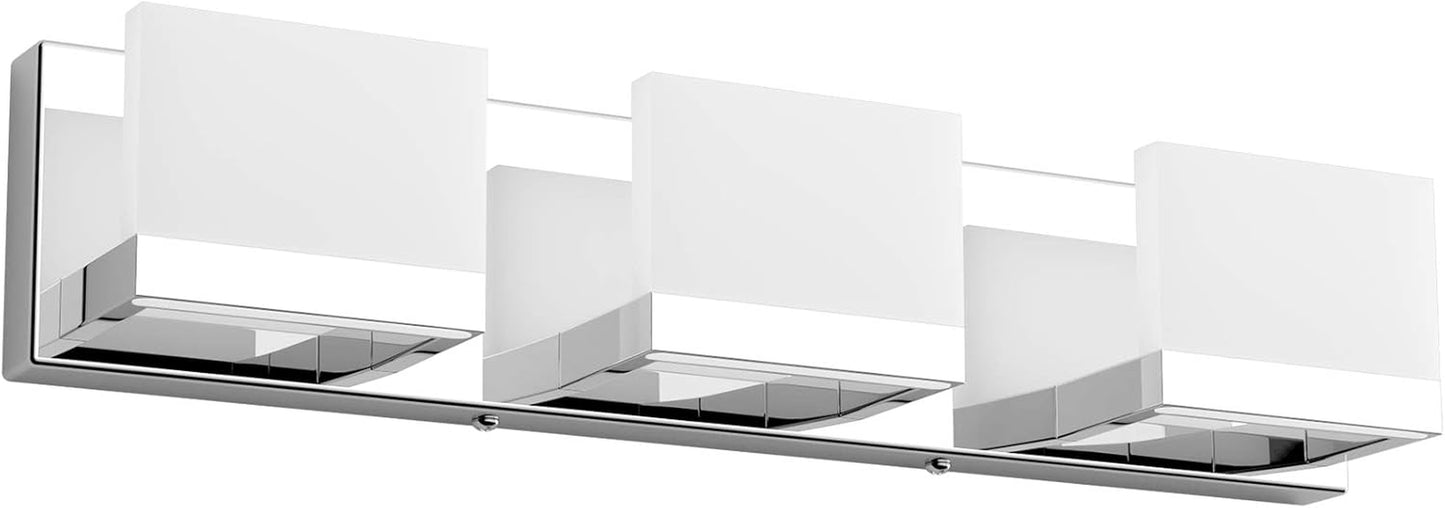 Modern 3 Lights LED Vanity Light for Bathroom up and down Chrome Bathroom Wall Light Fixtures over Mirror