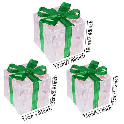 Christmas Decorations Indoor Lighting Christmas Box Backyard Outdoor Glowing Christmas Outdoor Deco Lights 