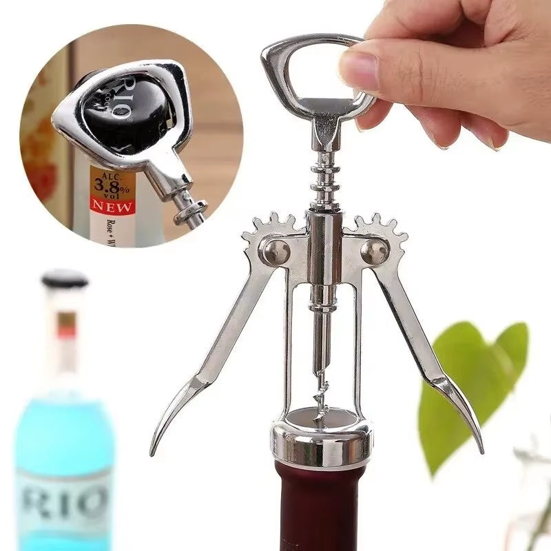 High Quality Red Wine Bottle Beer Opener Steel Wine Corkscrew Wine Opener