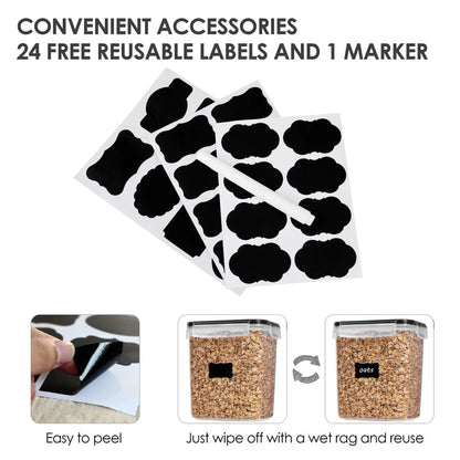 7Pcs Container for Food Storage Set Kitchen Food Container Large Food Storage Containers 