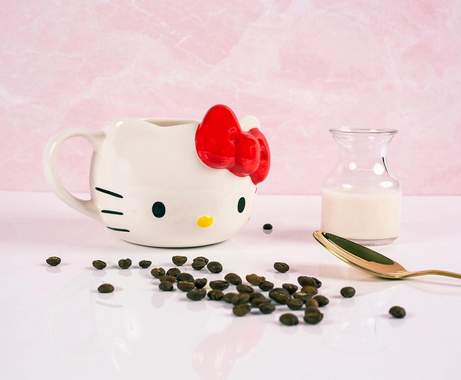 Hello Kitty Face Ceramic 3D Sculpted Mug, 22-Ounces