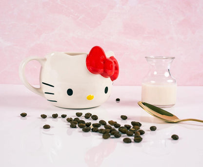 Hello Kitty Face Ceramic 3D Sculpted Mug, 22-Ounces
