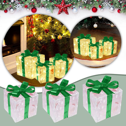 Christmas Decorations Indoor Lighting Christmas Box Backyard Outdoor Glowing Christmas Outdoor Deco Lights 