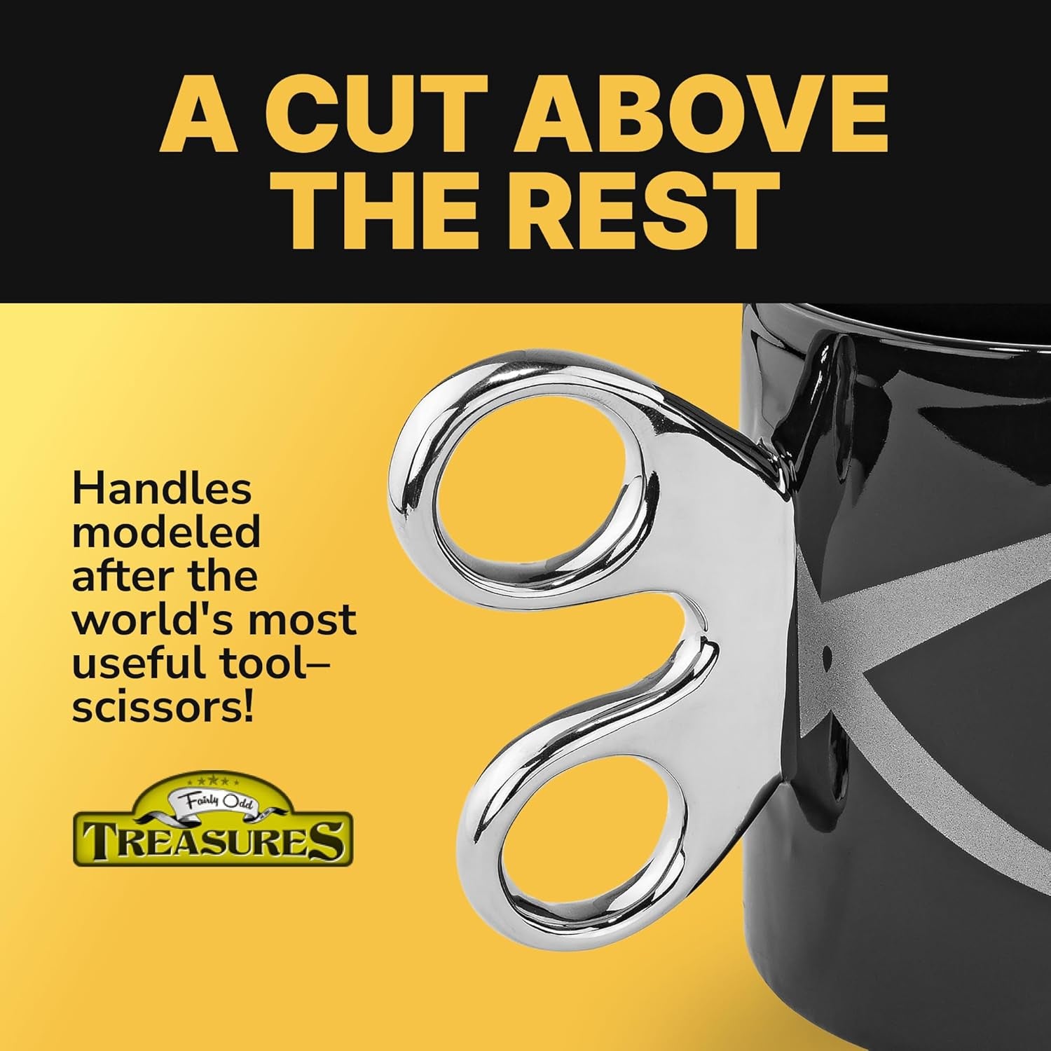 Scissors Handle Coffee Mug, 11Oz -  - Fun Barber Hairdresser Arts 7 Crafts Tea Cup Gift