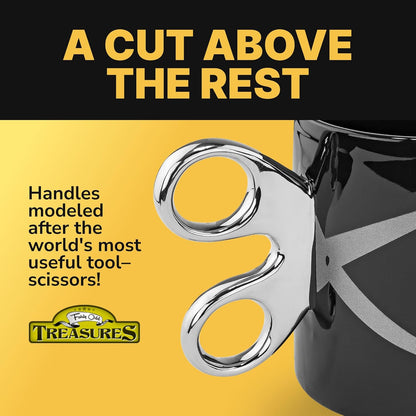 Scissors Handle Coffee Mug, 11Oz -  - Fun Barber Hairdresser Arts 7 Crafts Tea Cup Gift