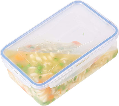 Easy Essentials Food Storage Lids/Airtight Containers, BPA Free, 14 Piece - Tall Rectangle, Clear