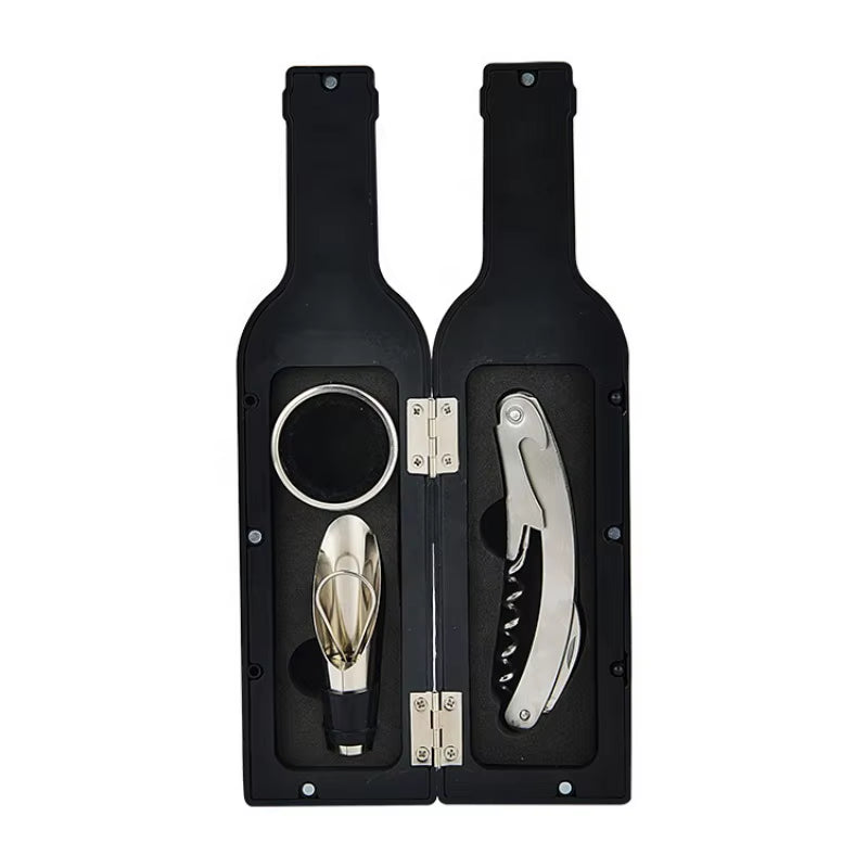 Multi-Function Wine Opener Bar Sets Gift Bottle-Shaped Holder Bottle Opener 