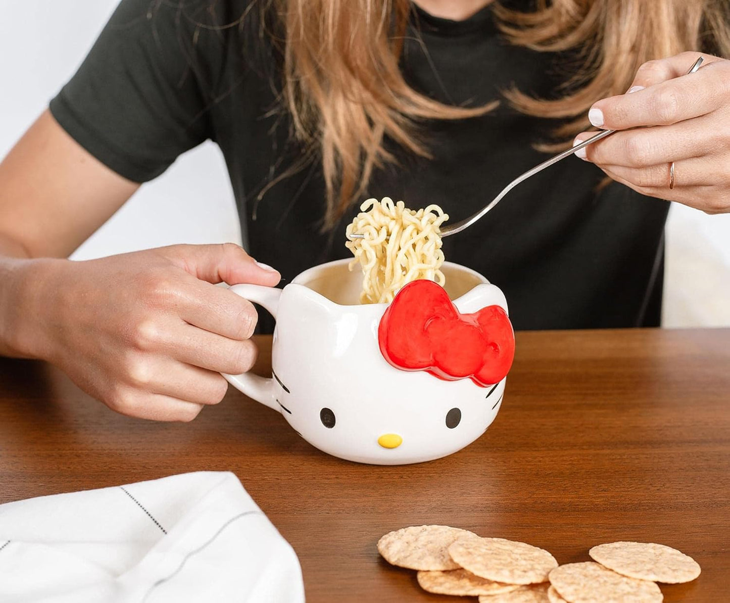 Hello Kitty Face Ceramic 3D Sculpted Mug, 22-Ounces