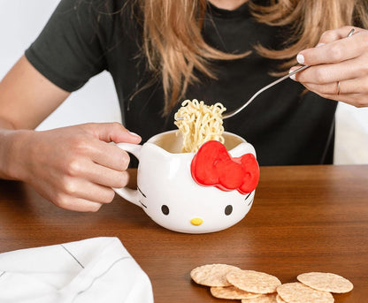 Hello Kitty Face Ceramic 3D Sculpted Mug, 22-Ounces