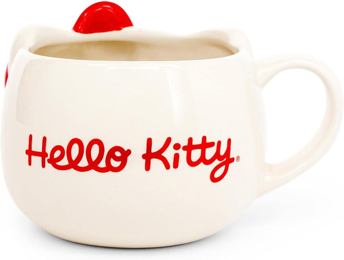 Hello Kitty Face Ceramic 3D Sculpted Mug, 22-Ounces
